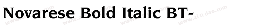 Novarese Bold Italic BT字体转换